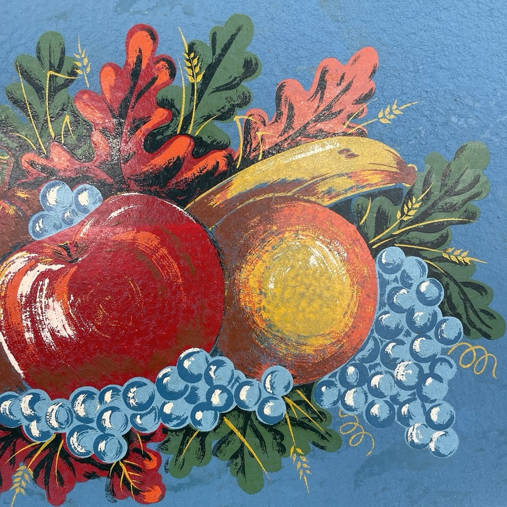 Vintage Tilso Mid-Century Modern Oval Fiberboard Serving Tray Fruit Japan Enesco - Picture 6 of 13